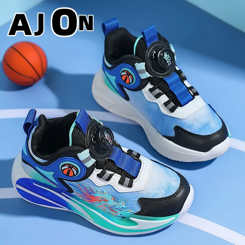 

Детские спортивные кроссовки с поворотной застежкой, кожаные, для школьников, для занятий спортом на открытом воздухе, прочные, модные, для мальчиков, для прогулок.