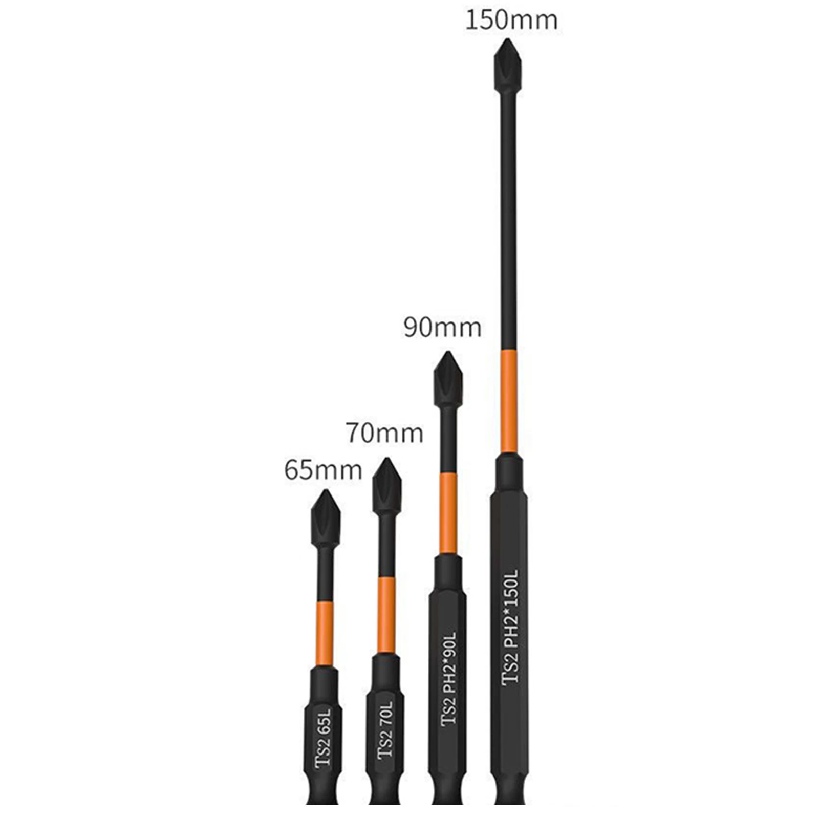 Black Screw Electric Screwdriver Set 65 70 90 150mm Impact Strong Magnetic Batch Head Cross High Hardness Hand Drill Bit