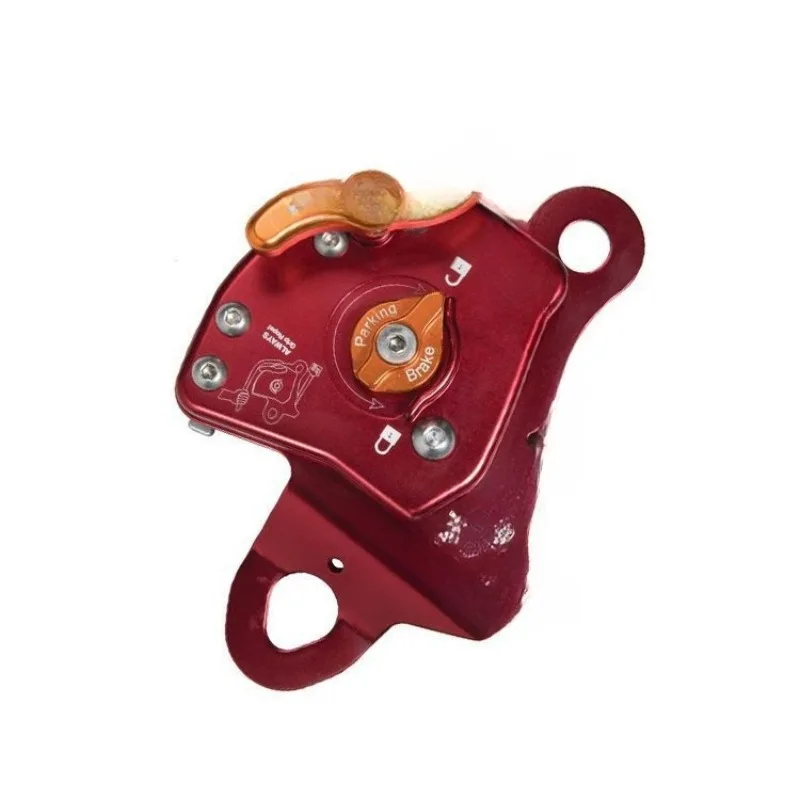 Descender automatically locks rope one-way braking pulley high-altitude rescue mirror pulley one-way pulley