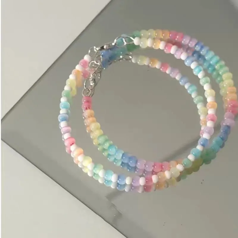 Böhmisches Armband, buntes Perlenarmband für Frauen und Mädchen, einfaches, süßes, vielseitiges Armband, Schmuck, Accessoires, Geschenke