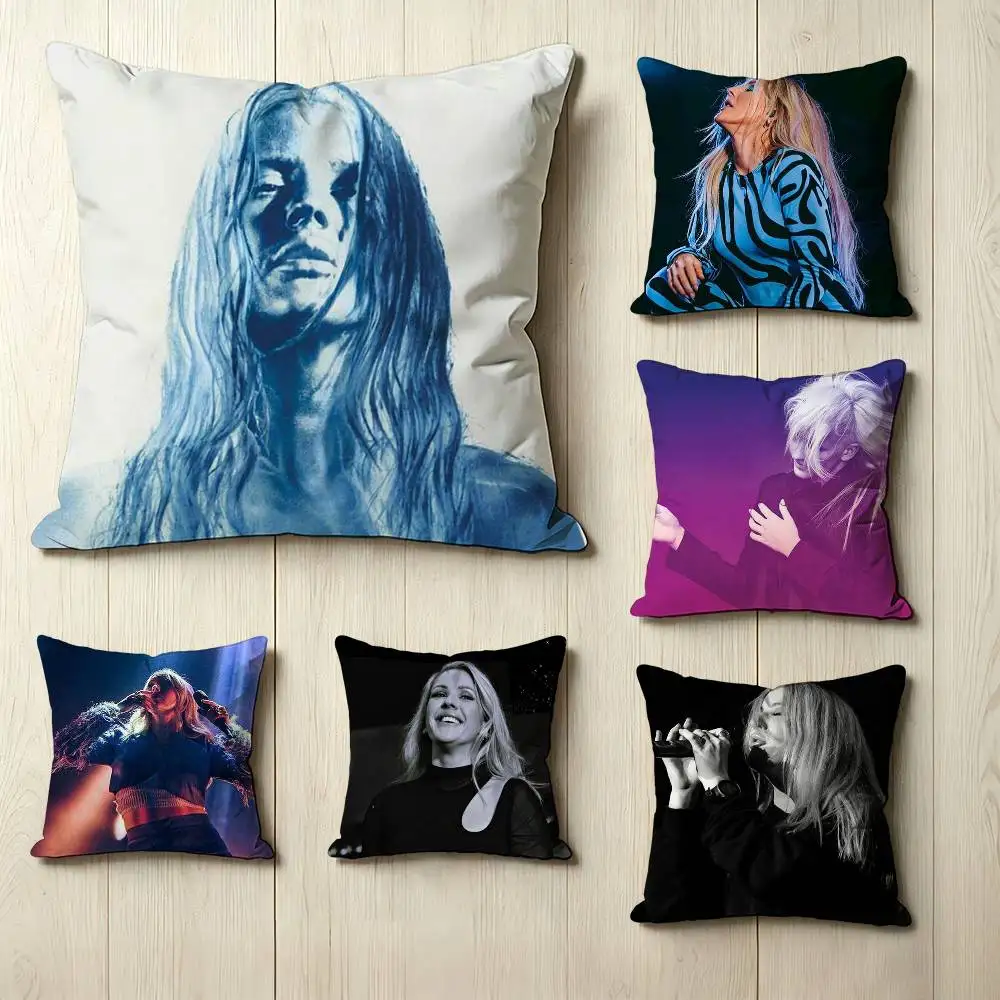 Independent Singer-Songwriter E-Ellie G-Goulding Pillow Case Square Double-Sided Sofa Cushion Cover Bedroom Bedside Pillow