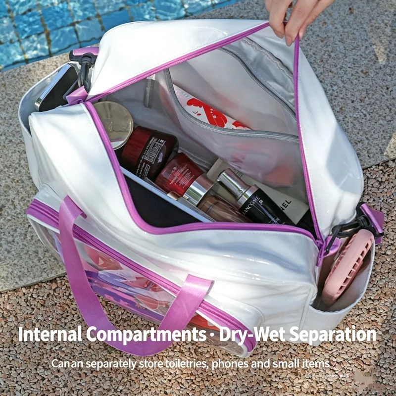 Swimming Bag Large Capacity Waterproof Dry & Wet Separation Handbag, Beach Bag Sports Fitness Swim Accessories Storage Bag