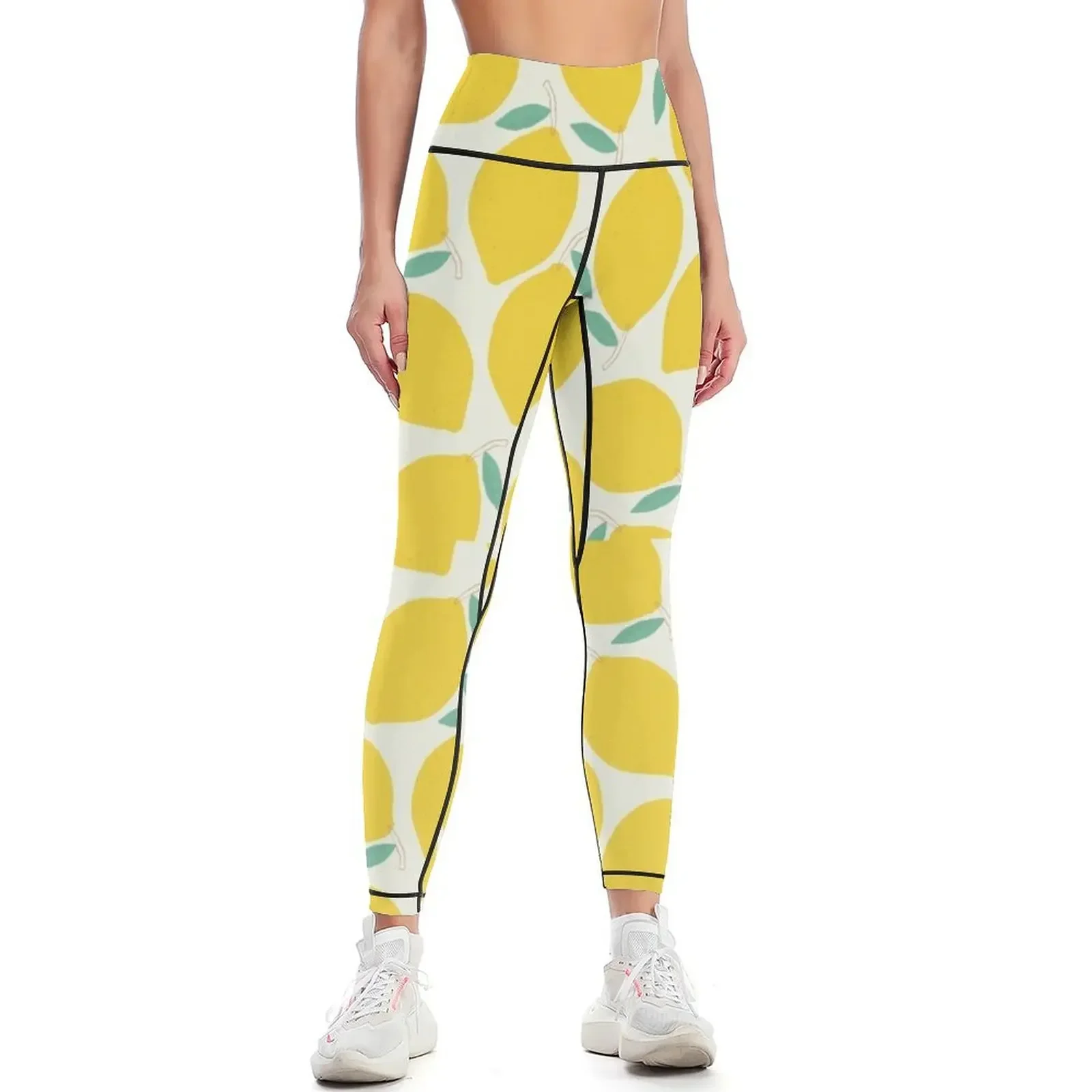 

Cute Lemons Leggings legging push up Training pants gym top harem pants Womens Leggings