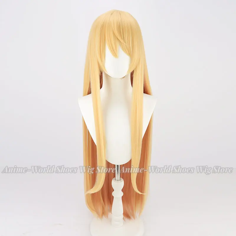 Vtuber Pomu Rainpuff Cosplay Wig Golden 90cm Long Straight Hair 2022 NIJISANJI EN LazuLight Idol Vitual Youtuber Girls Headwear