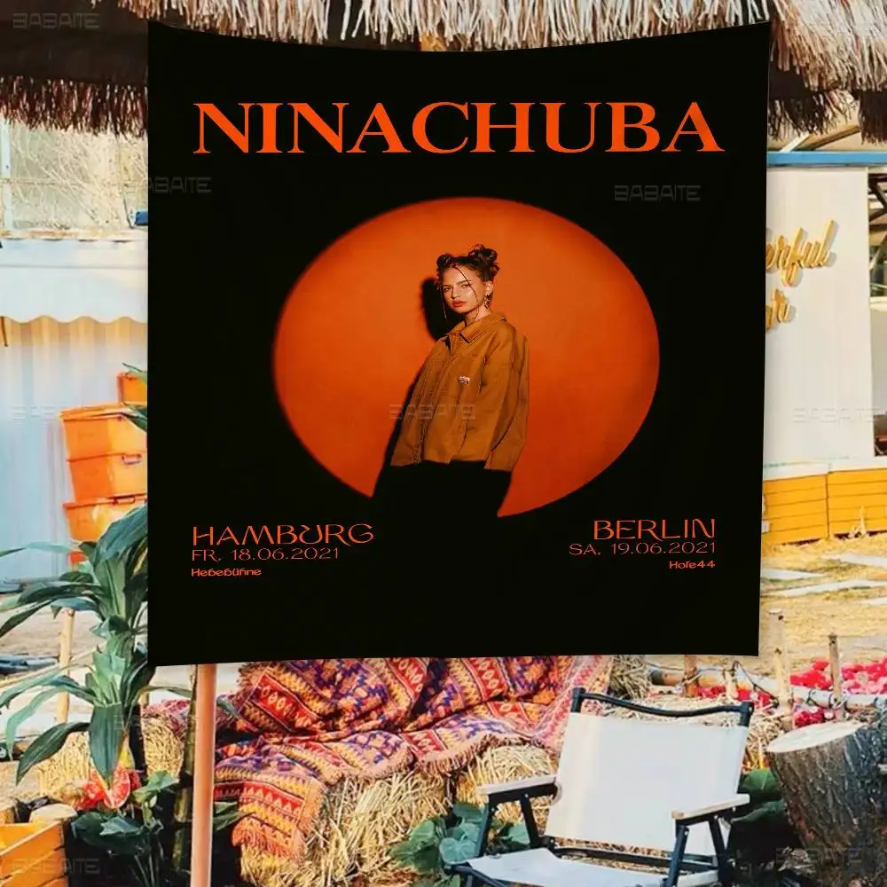 Singer N-nina Chuba Colorful Flag Wall Hanging Bohemian Wall Banner Mandala Indoor Art Decor
