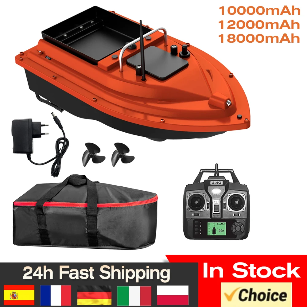 D16E GPS Fishing Bait Boat with Single Bait Containers Automatic Bait Boat Remote Control boat with 400-500M Remote Range