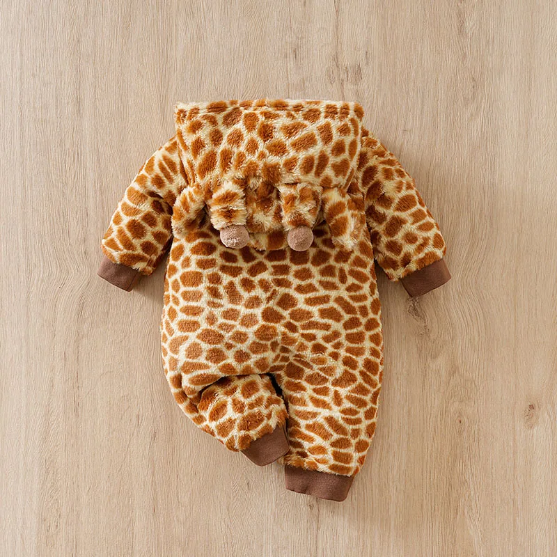 

Autumn and Winter Baby Onesie Warmth Comfortable Giraffe Lovely Newborn Baby Boy Girl 0-18 Months Toddler Jumpsuit Hoodie Soft