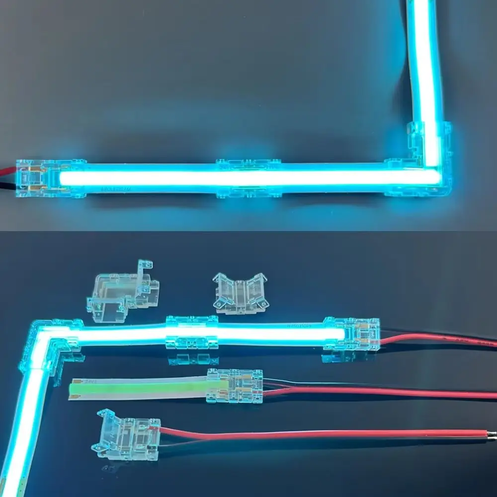 

5Pcs/Set 2/3 Pin COB LED Wire Connector Strip to Wire Single Head Pin Connector 8/10mm Solderless LED Strip Connectors