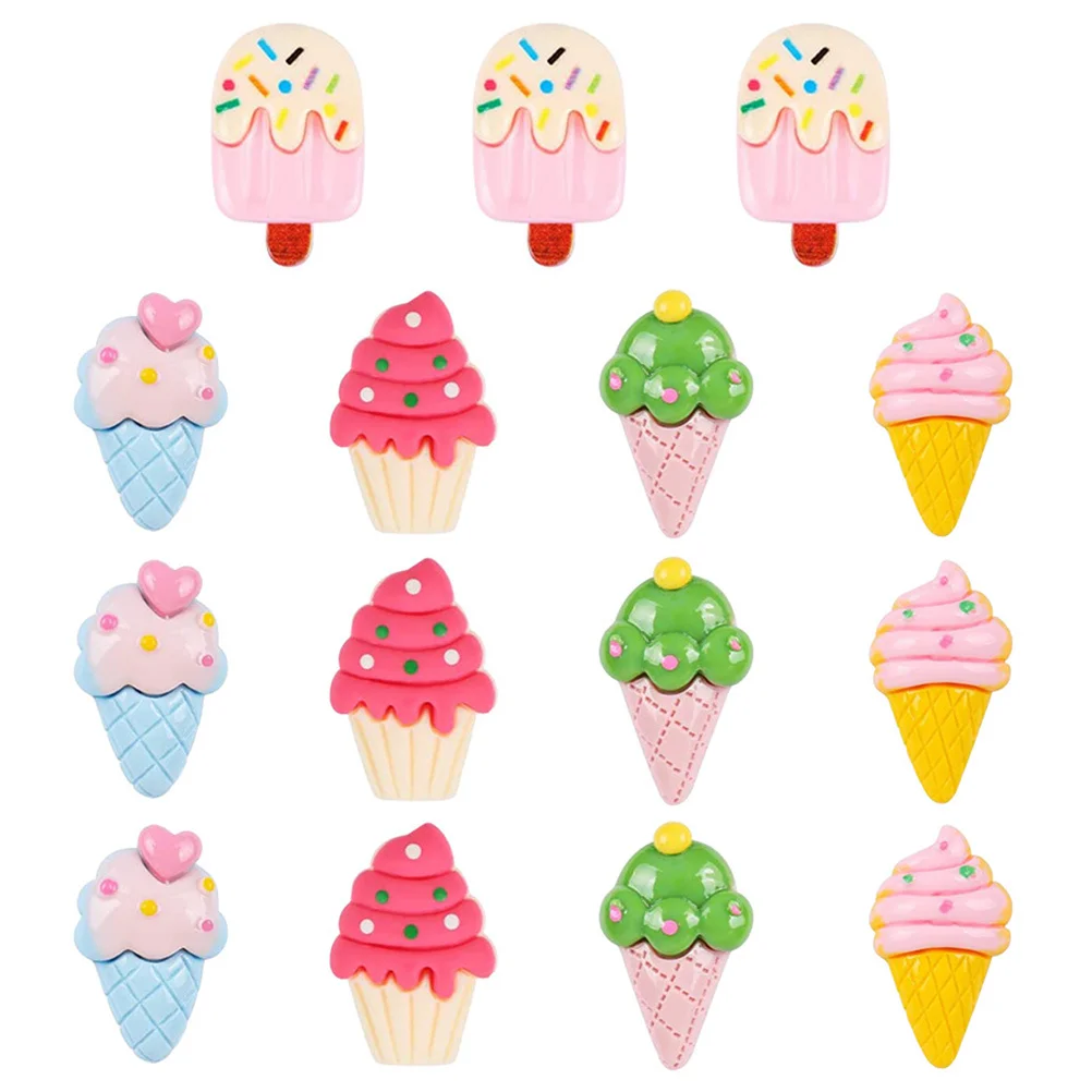 Chinchetas en forma de helado, chinchetas reemplazables, accesorios de tablero de corcho multifunción, chinchetas de uso diario, 15 Uds.