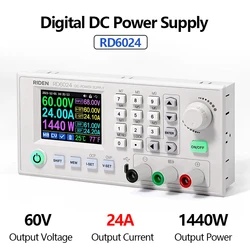 60V 24A USB Wifi DC Adjustable Step Down Voltage Bench Power Supply Buck Converter Color Display Screen Data Storage RD6024-W