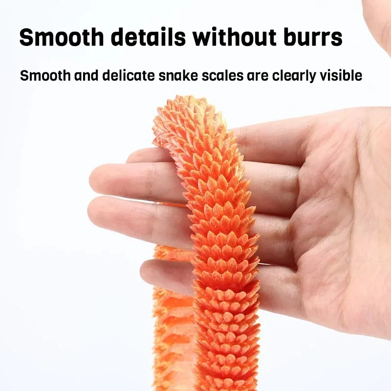 Realistic 3d Printed Movable Snake Figurine Desk Ornament Gift_voghion.com