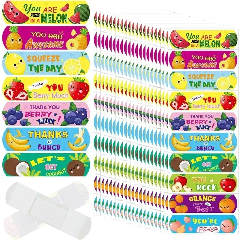 50pcs PE Waterproof Breathable Cartoon Band Aid for Children Cute Cartoon Sticker Plaster Color Elastic Bandage