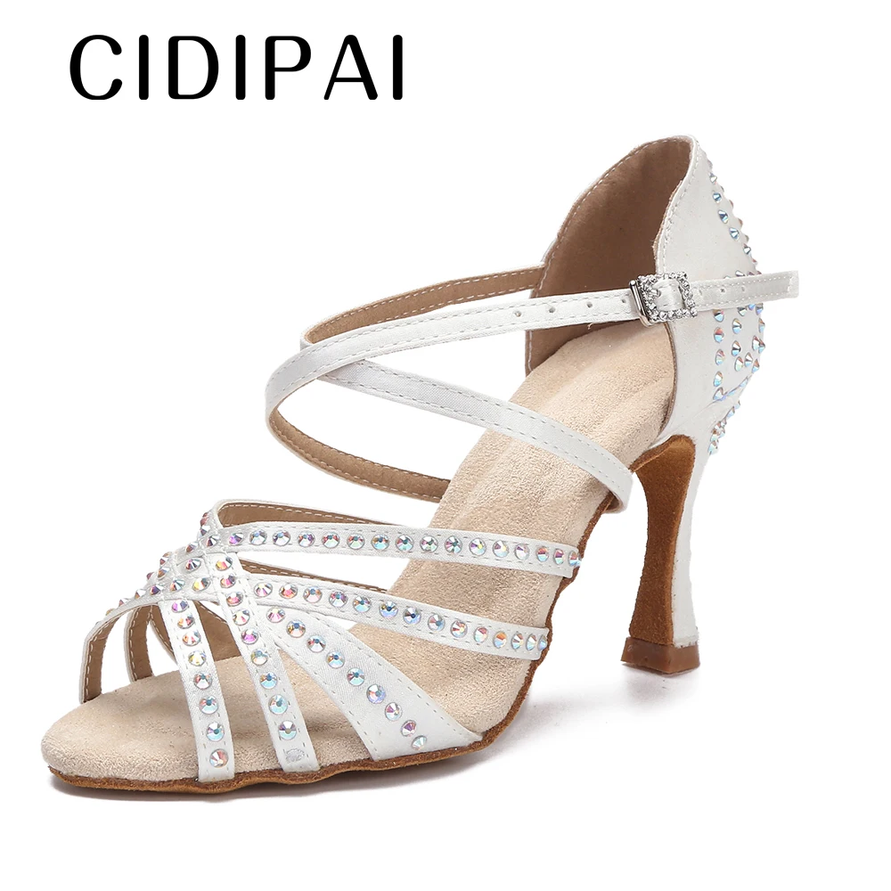 

CIDIPAI Soft Bottom Latin Dance Shoes Women Party Dance Heel Ballroom Dancing Shoes Ladies Indoor Sandals Salsa Tango Sneakers