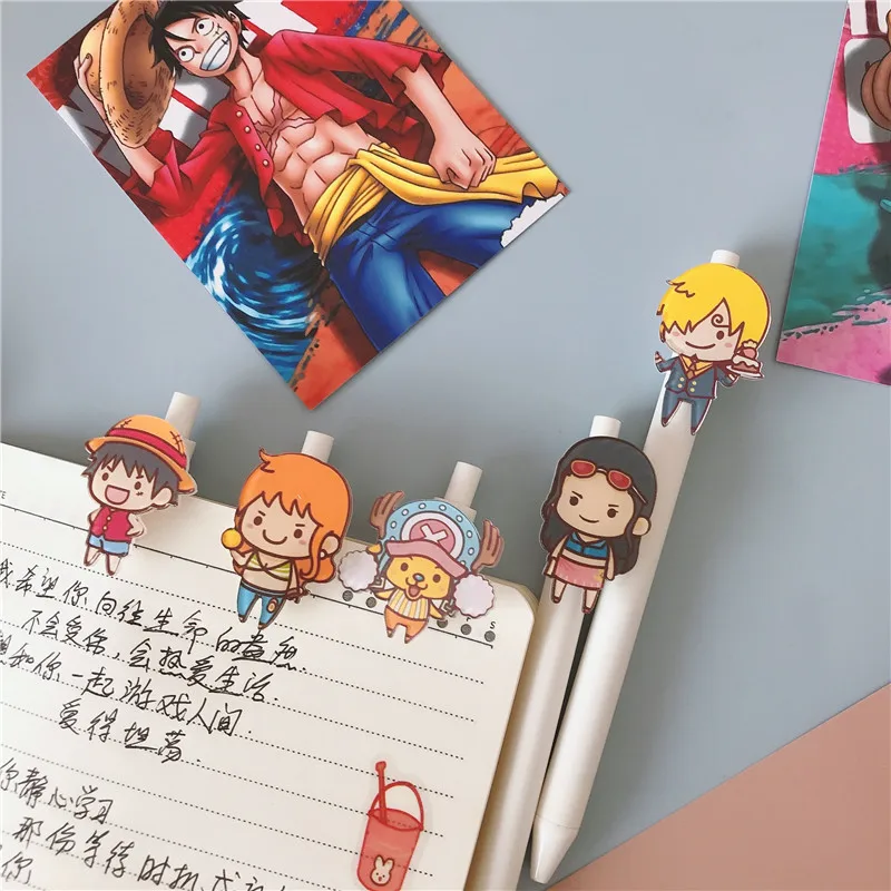 Eendelige Gel Pennen Anime Kawaii Schattige Kinderen School Briefpapier Luffy Roronoa Zoro Nami Tony Chopper Figuur Accessoire Kinderen Cadeau