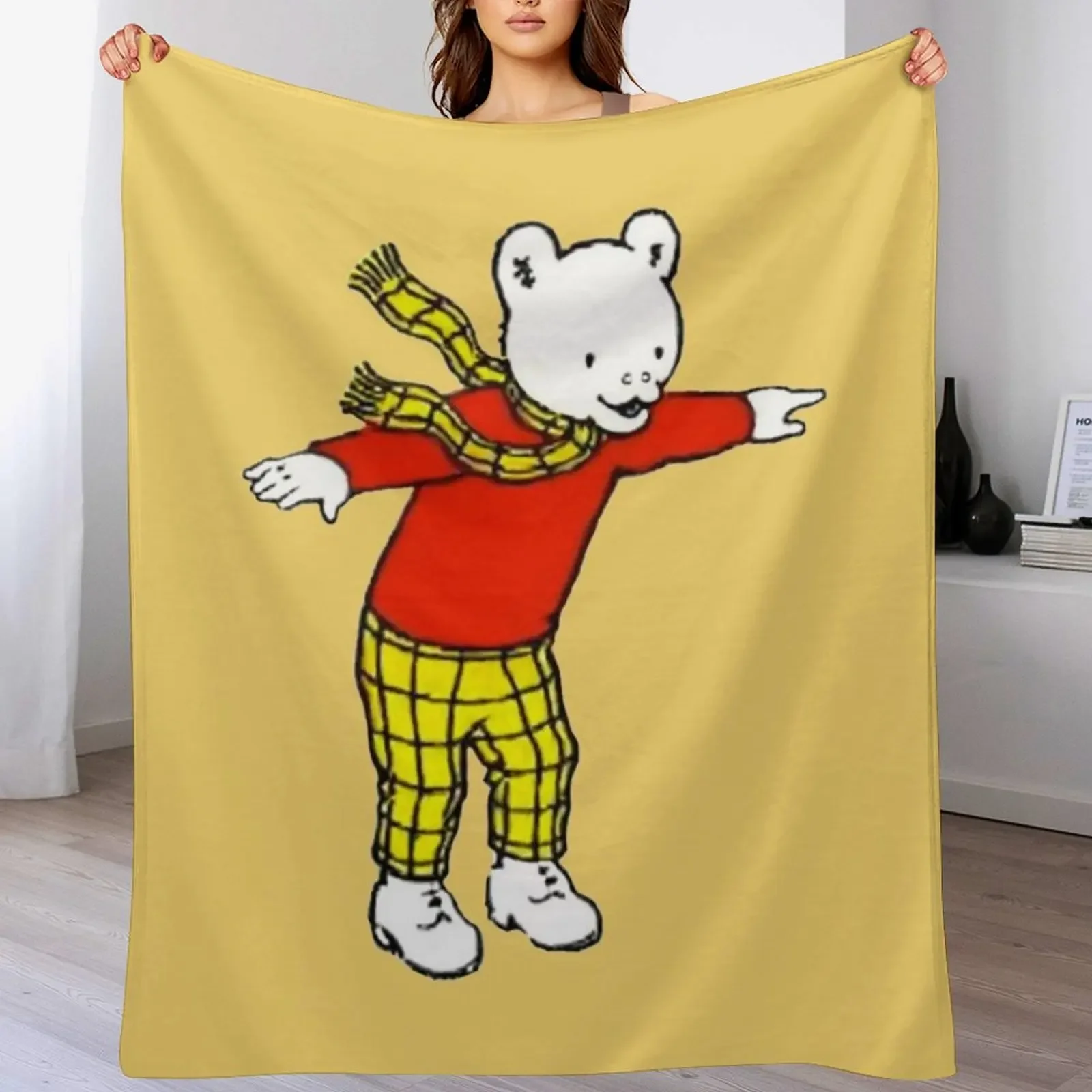 

Rupert bear Throw Blanket anime Baby Tourist Cute Plaid Blankets