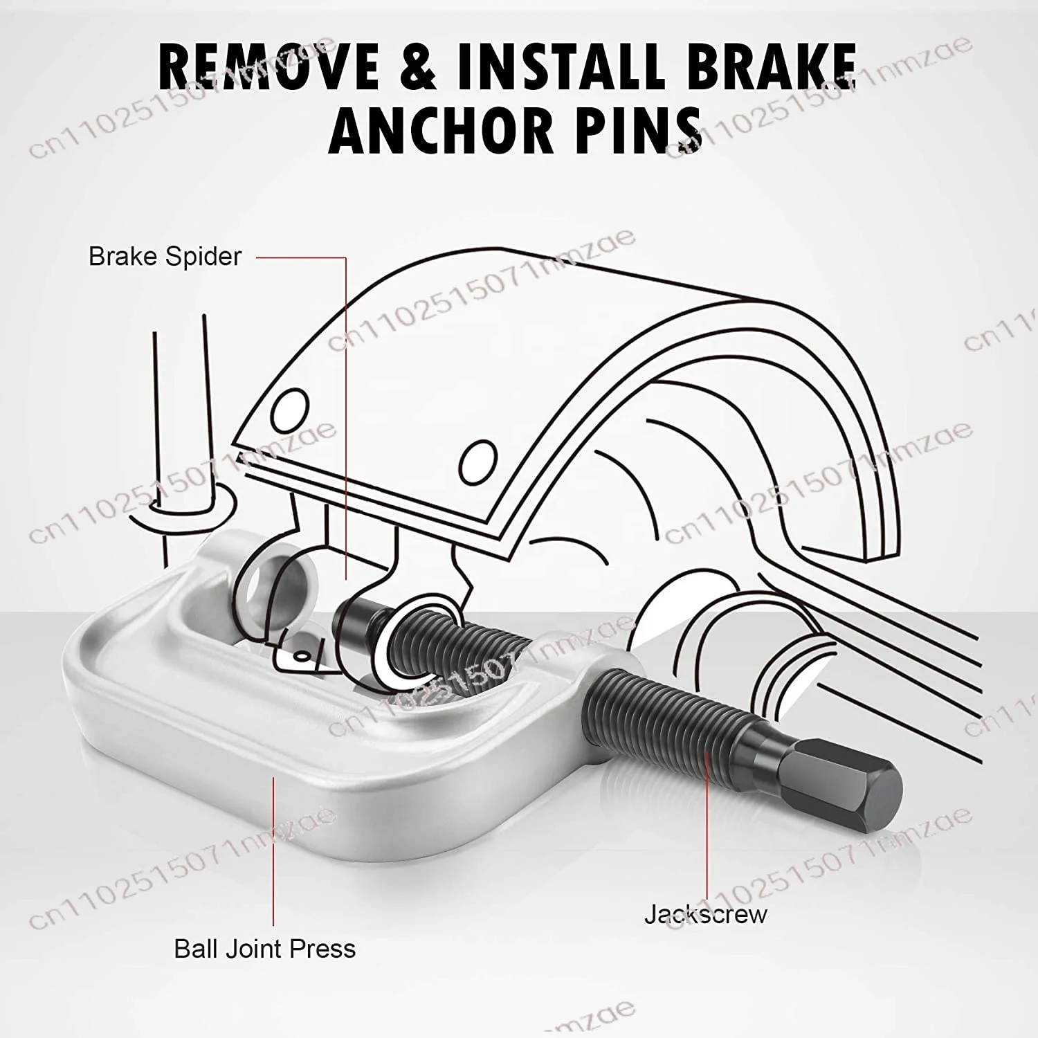 Heavy Duty Ball Joint Press & U-Joint Removal Kit with 4WD Adapter for Most 2WD & 4WD Cars and Light Trucks