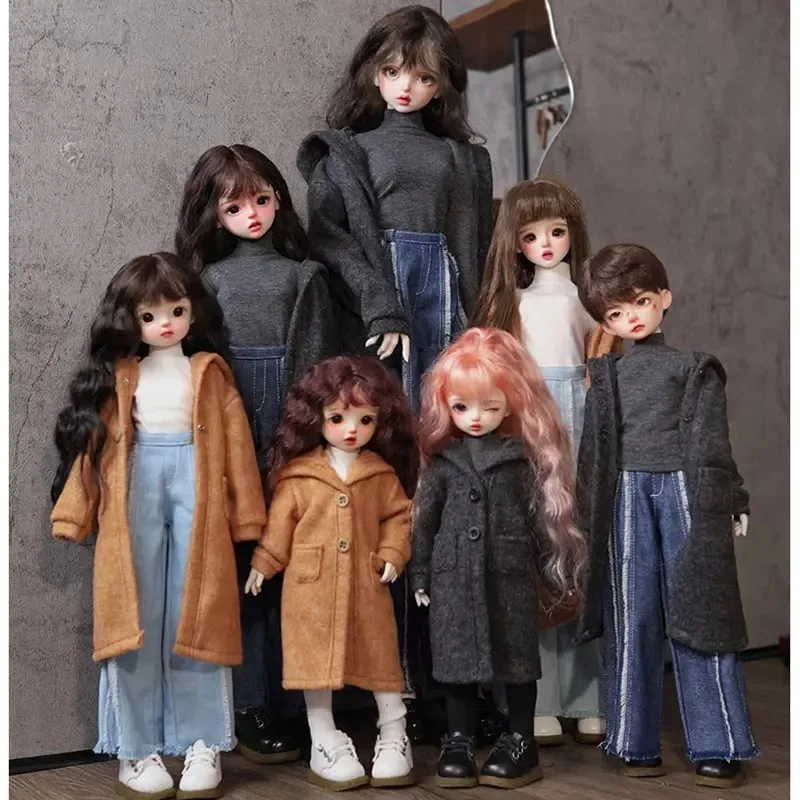 1/3 boneca bjd cashmere topo 1/4 jaqueta de boneca bjd 1/5 bjd casaco com capuz 1/6 bjd fosco blusão menina brinquedo acessórios presente aniversário