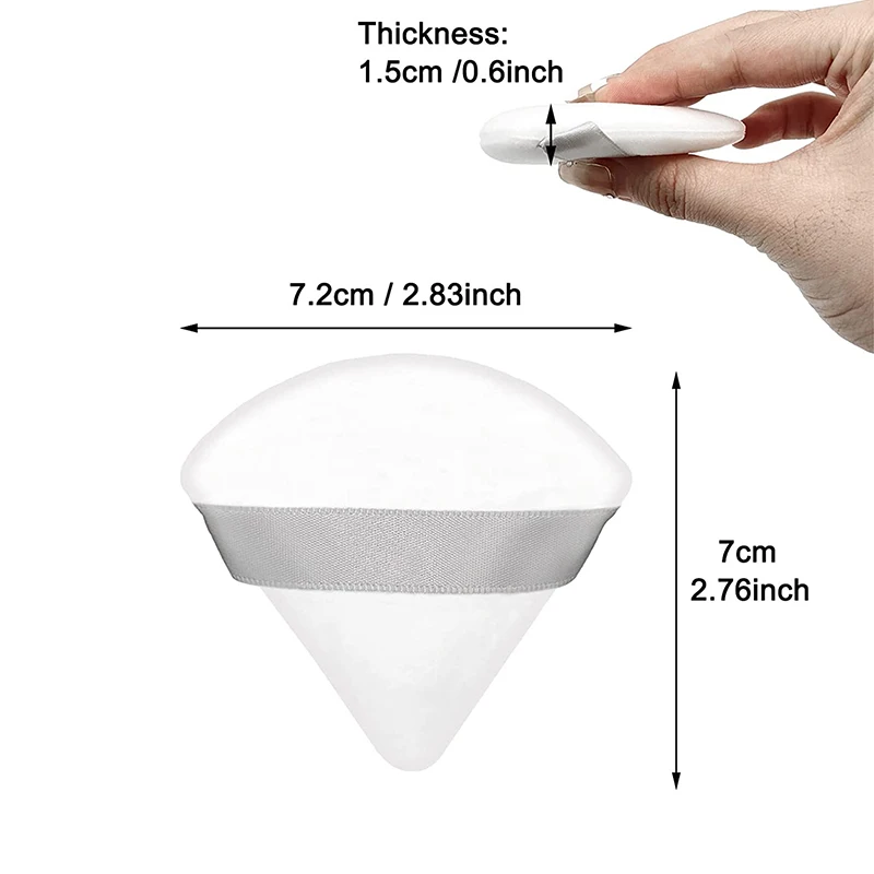 6 Chiếc Nhung Tam Giác Bông Đánh Phấn Trang Điểm Dùng Với Mặt Mắt Contouring Bóng Cói Mỹ Phẩm Nền Dụng Cụ Trang Điểm