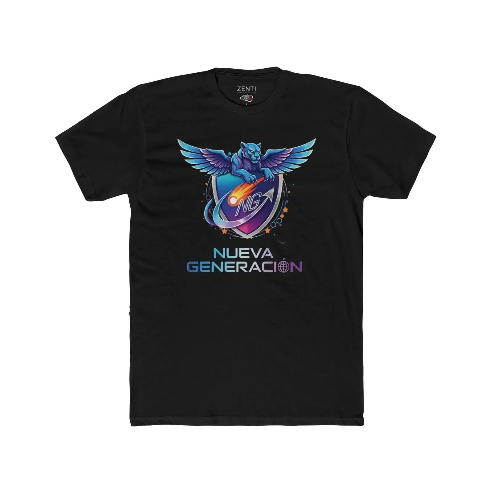 Nueva Generación Angel Shield T Shirt Winged Lion Logo vintage Washed Versatile Soft homme Casual graphic Slightly Unisex