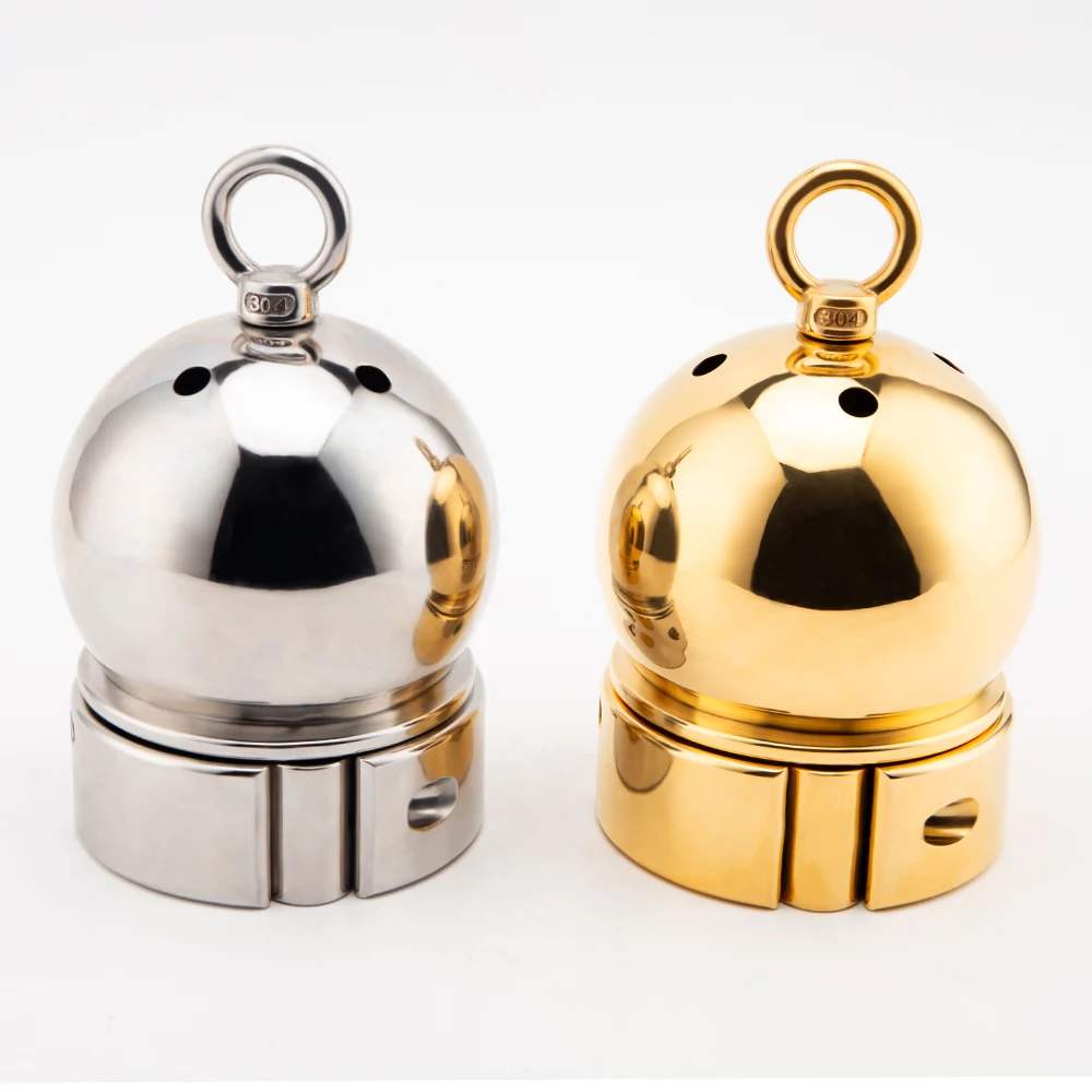 

Gold Super Weight Testicles Ball Stretcher Male Heavy Cock Ring Scrotum Pendant CBT Metal Ball Stretching BDSM Sex Toys For Men