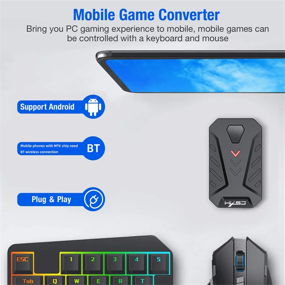 

X61A_HXSJ P8 Проводная игровая клавиатура и мышь-гребень-конвертер
