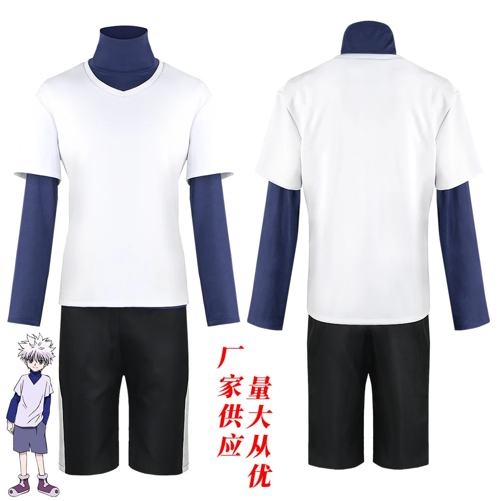 Hunter x Hunter Killua Zoldyck Halloween Anime Cosplay Costume Character Roleplay Outfit Uniform Party Suit Full Set Clothes