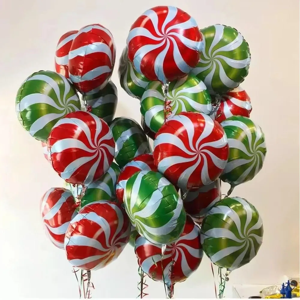 

10pcs 18inch Lollipop Candy Foil Helium Balloons Colorful Windmill Wedding Birthday Party Christmas Decoration Kids Toys Supplie