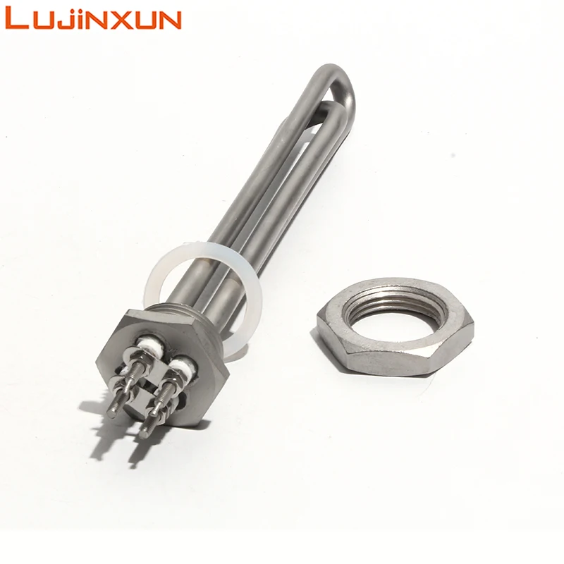 LUJINXUN DN25 DC12V/24V/48V 300W 600W Heating Element For Solar Water Heater 1inch Tubular Heaters All 304 Stainless Steel