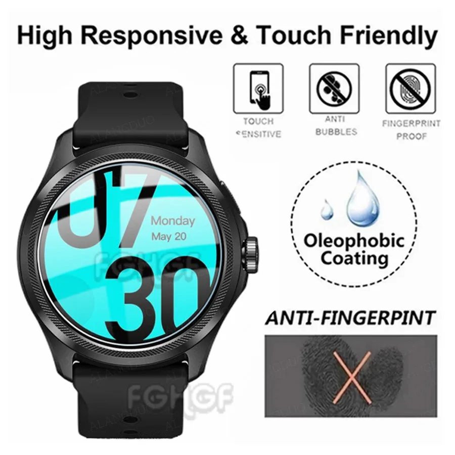 9H Tempered Glass Protective Film For Ticwatch Pro 5 Protective Film For Ticwatch Pro 5 Smart Watch Protector Cover Accessories