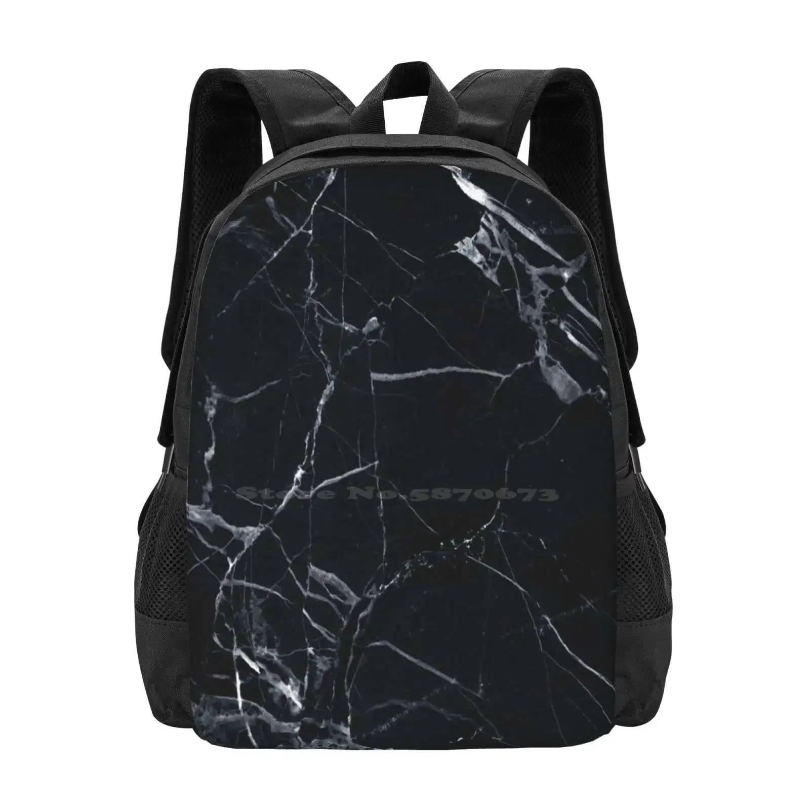 

Black Marble Hot Sale Schoolbag Backpack Fashion Bags Black White Gold Marble Tumblr Aethetic Instagram Feed Pinterest Case