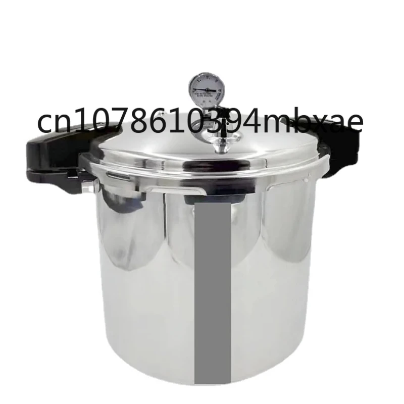 

23L Aluminum Alloy Large Capacity Straight Pressure Cooker with Gauge Pressure Tank Double Bottom Commercial Pressure Cooker