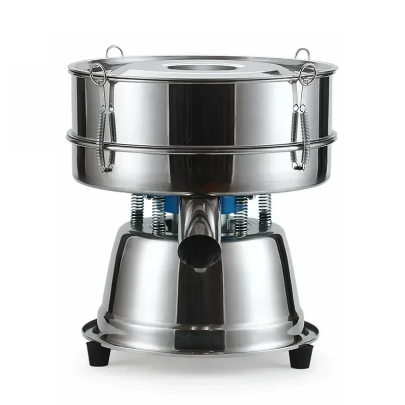 Electric Screen Stainless Steel Powder Vibration Screening Machine Laboratory Multifunction Sieve Shaker 40cm Diameter .