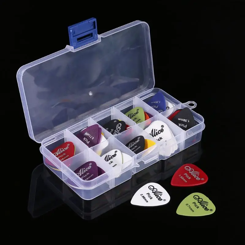 

40Pcs Guitar Pick Case Set Plastic Mix 0.58-1.50 Color Random Guitar Picks Thin Acoustic Accessories for Kids Beginner