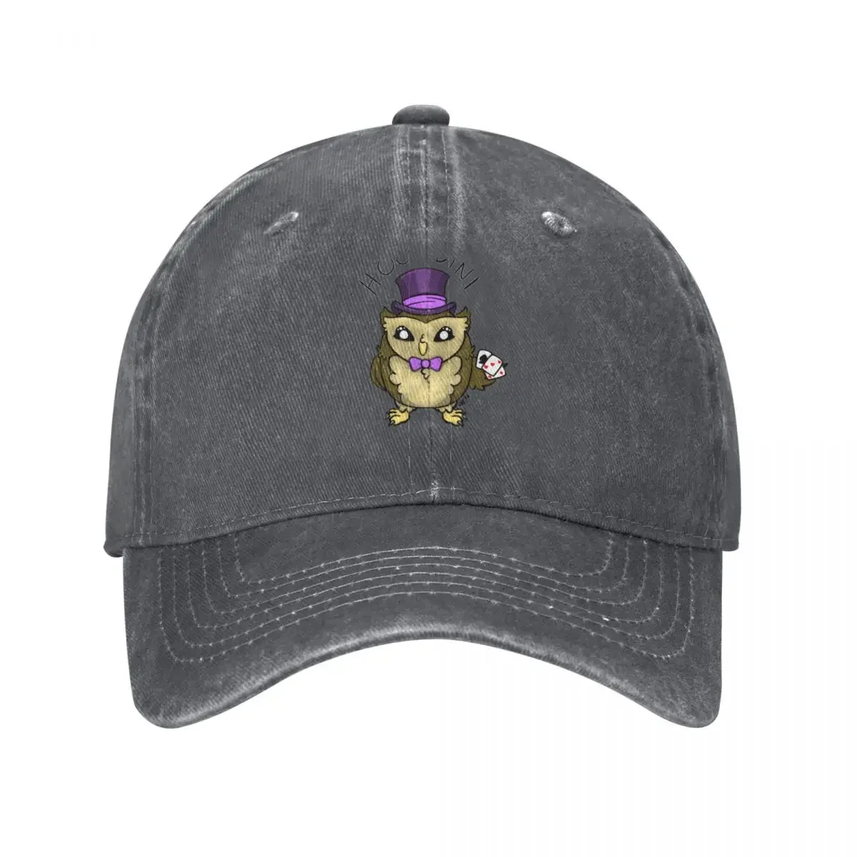 Punnimals Series: Hoo-dini (with text) Baseball Cap Beach Bag Vintage Rugby summer hat Man Women's