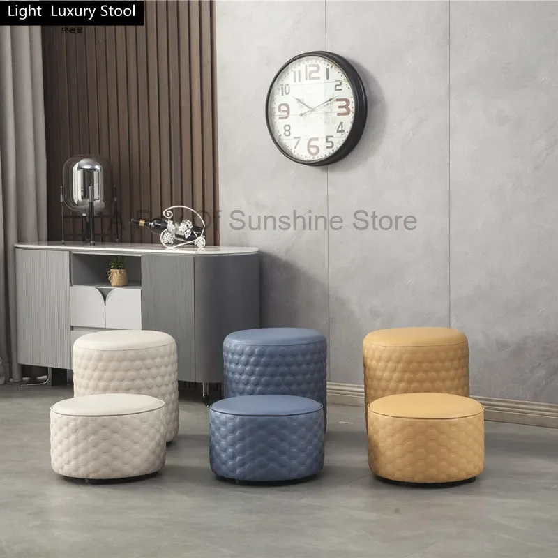 European Stool Covers Round Modern Outdoor Stool Gotchic Bedroom Kids Stool Pouf Ottoman Pouf Rangement Living Room Furniture