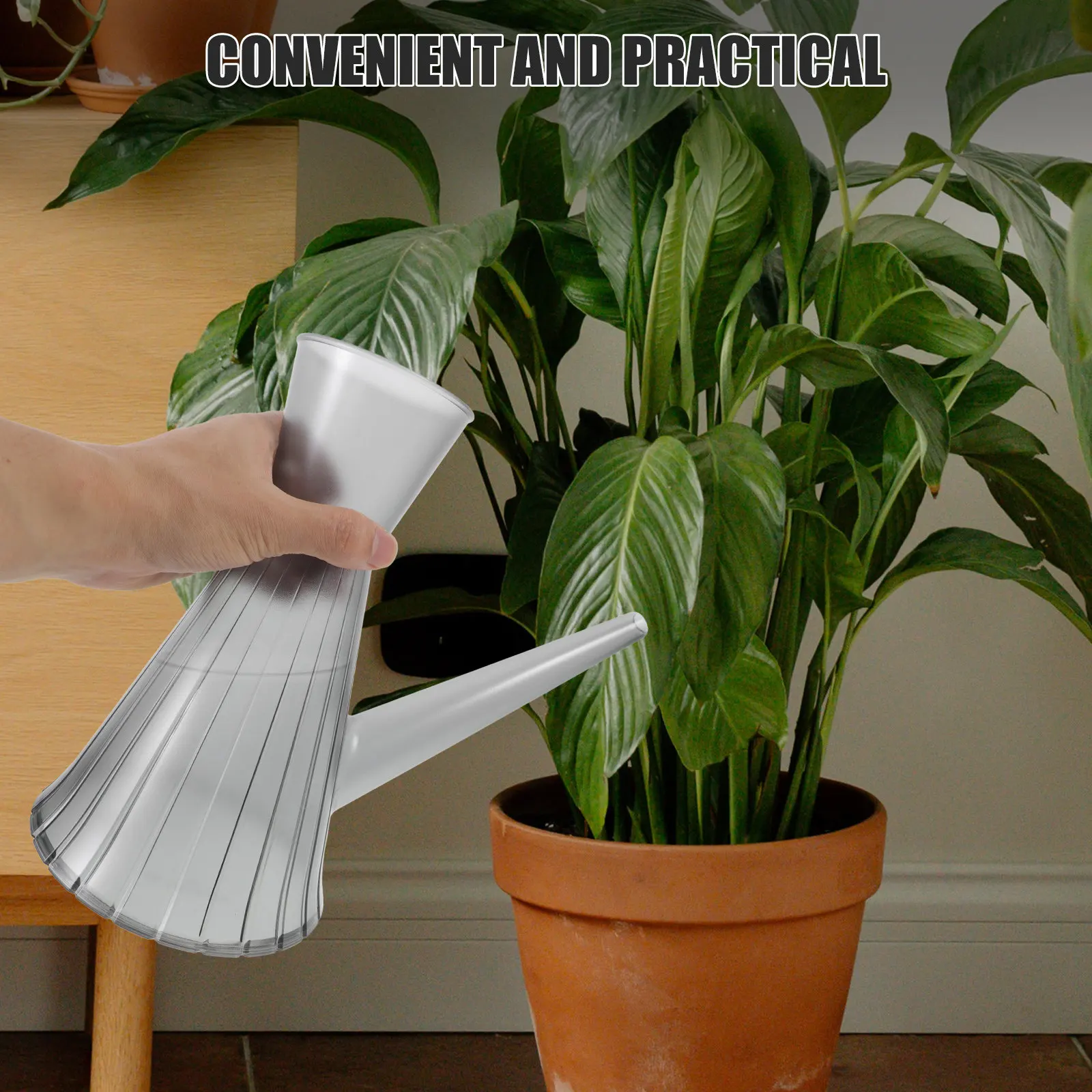 Long Spout Watering Pot for Plants Large Capacity Retro Garden Decorative Handheld Flower Watering Can Indoor Outdoor PP view 6