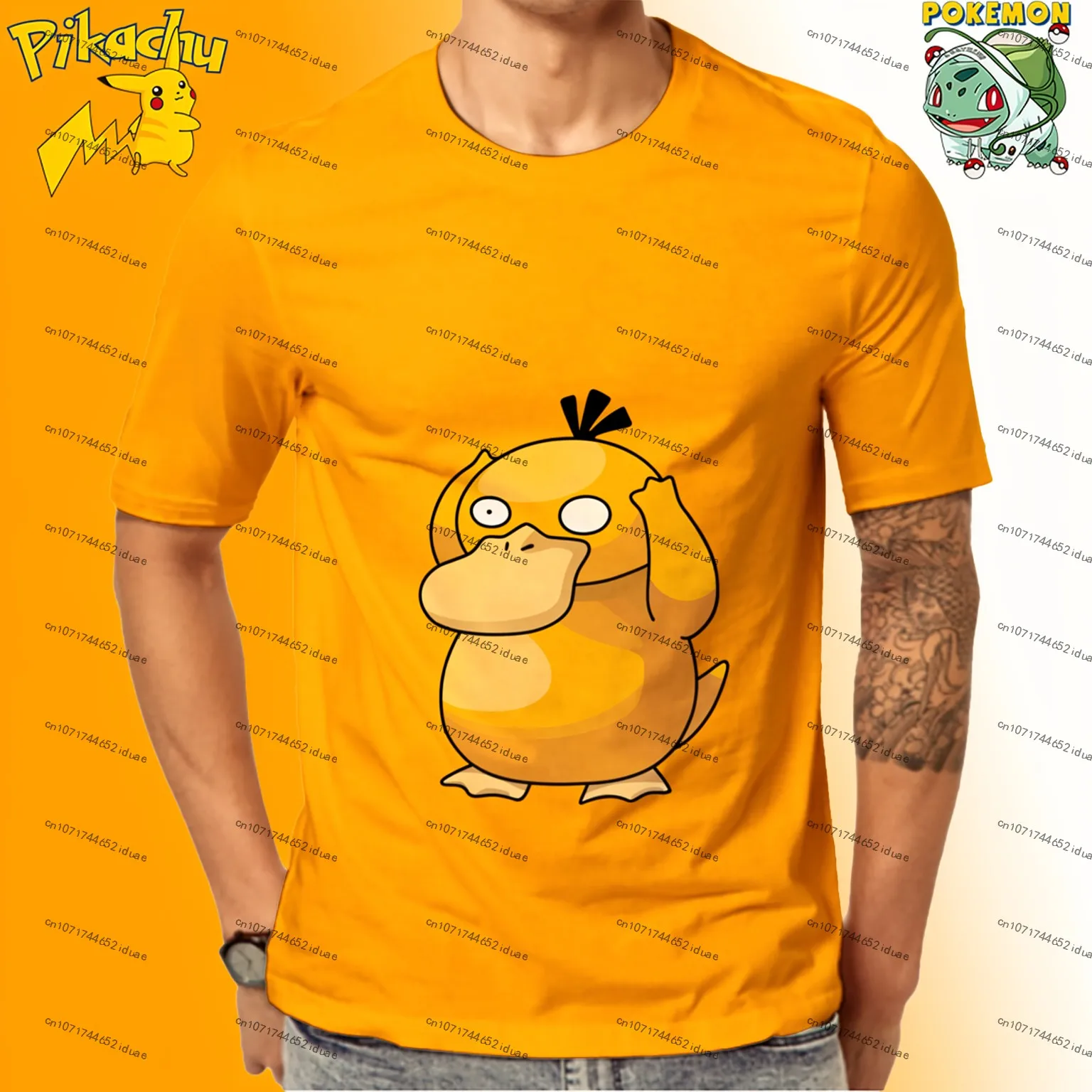 T-Shirt Herren Neue Pokemon-Print T-Shirts im Harajuku-Stil Unisex Y2k T-Shirt 110-6XL Übergroßes Mode-Anime-Streetwear-Shirt
