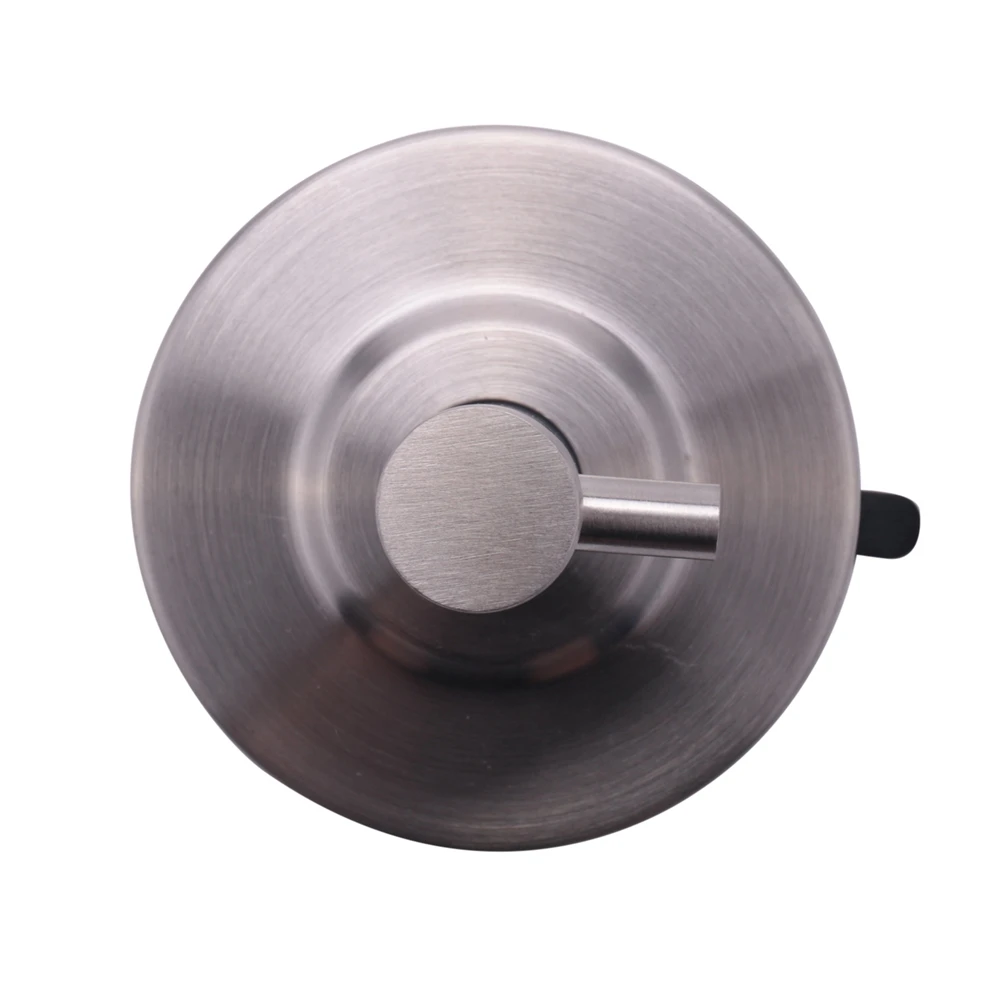 2X Waterproof Strong Vacuum Suction Cup Hanger Stainless Steel Wall Hook Bathroom Silver