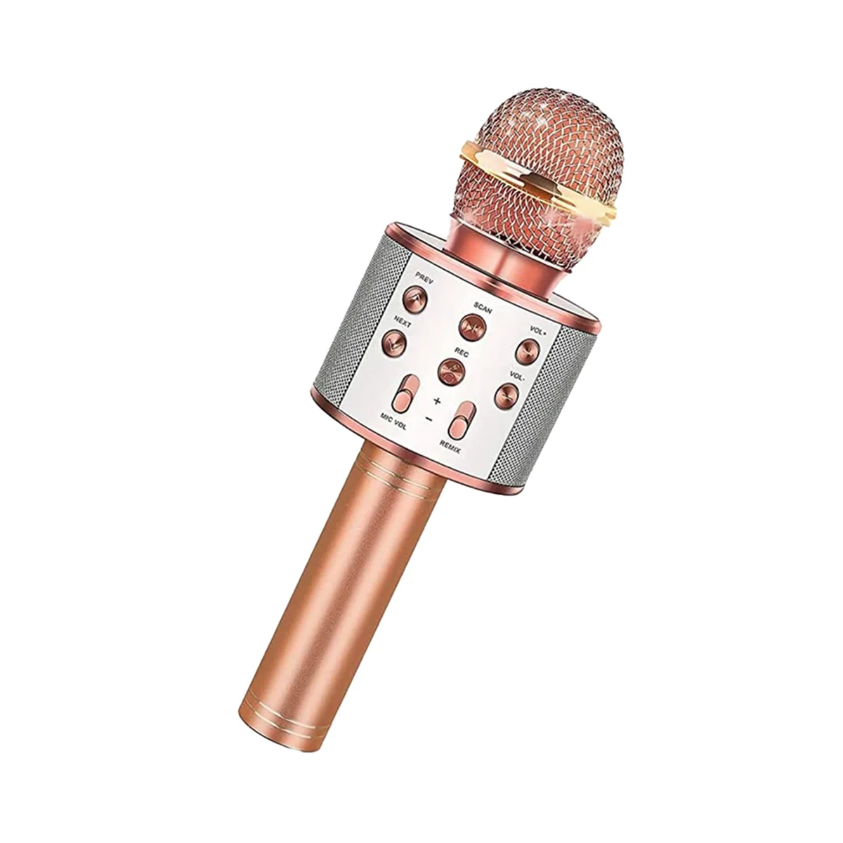 Karaoke Microphone for Kids, Bluetooth Wireless Microphone with LED Light, Portable Handheld Karaoke Microphone