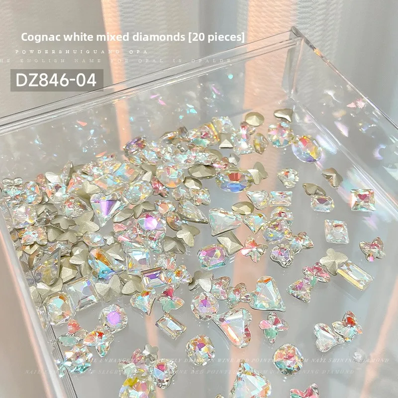 Gemischte Trendige Candy-Soda Spitzrückseitige Nagelrhinestones Kristall Bunte Herz-Candy Unregelmäßige Nageldiamanten Großhandel 6-14mm – Detail 8