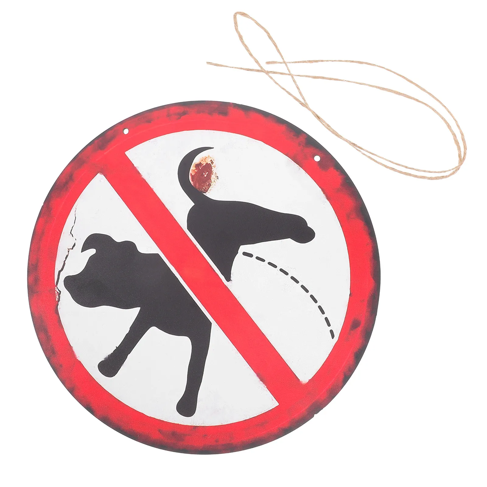 Vintage No Dog Poop Sign Weathered Decorative Lawn Yard Sign Keep Garden Clean Dog Waste Awareness Pee Signs Lawn Ornaments