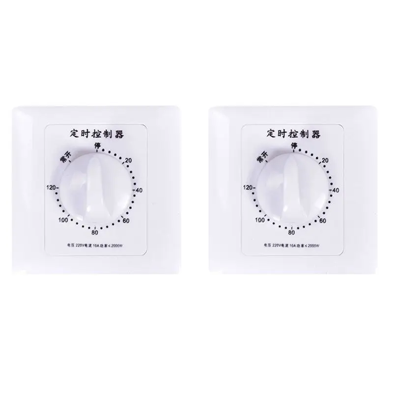 

A79I 2X Countdown Switch 120 Minutes High-Power Water Pump Timer Mechanical Timer Countdown Control 86 Panel