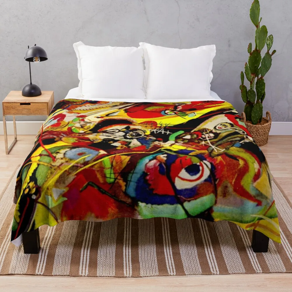 Study for Composition VII | Wassily Kandinsky Abstract Art Throw Blanket sofa bed Single Blanket