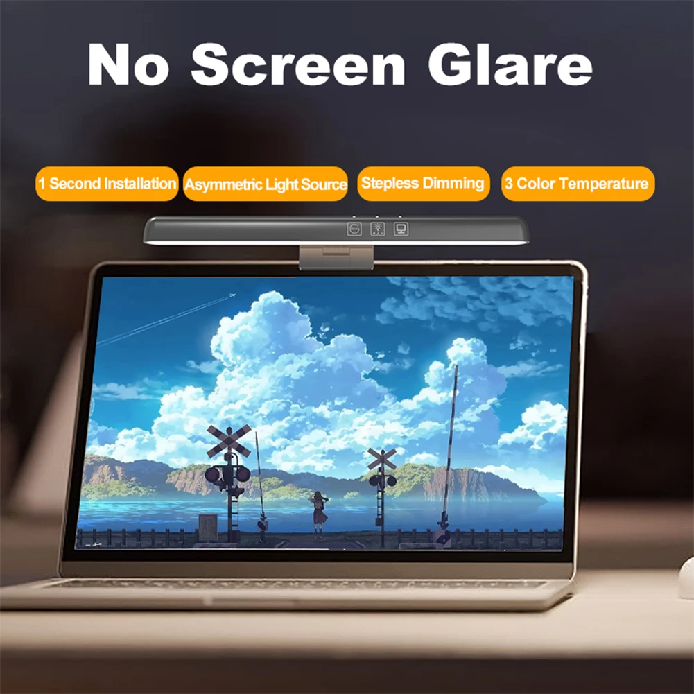 LED Monitor Light Bar Dimmable Screenbar USB Powered Hanging Table Lamp for Desk/Office/Home/Game