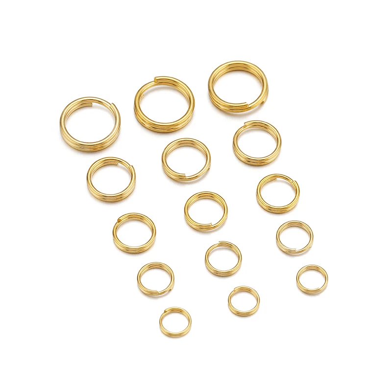 100/50 pcs Stainless Steel Split Rings Open Double Jump Ring Key Chains Connectors DIY Jewelry Findings Supplies