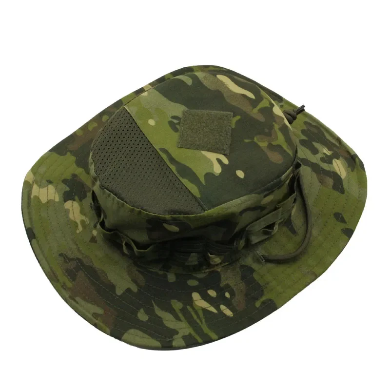 Outdoor Square Brim Benny Hat Tactical Training Cap Size Adjustable Breathable MCTP Camouflage Mountain Fishing Gear