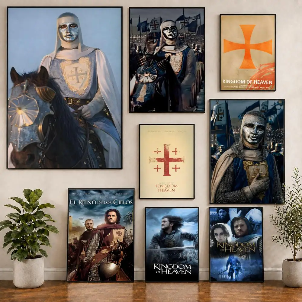Affiche médiévale épique K-Kingdom of H-Heaven en PVC HD, affiche moderne à coller, décor mural pour la maison, le bureau, le salon, la salle à manger