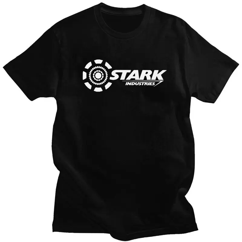 Custom Mens Iron Company Stark Industries T Shirt Short-Sleeve Cotton Tshirts Classic T-shirt Leisure Tees Loose Fit Clothing