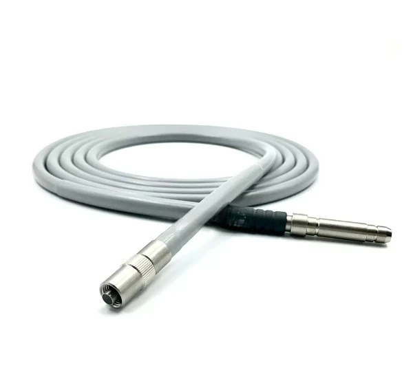 Medical Endoscope Cold Light Source Fiber Cable, Φ4x1800-3000mm Autoclavable Surgical Microscope Light Cord