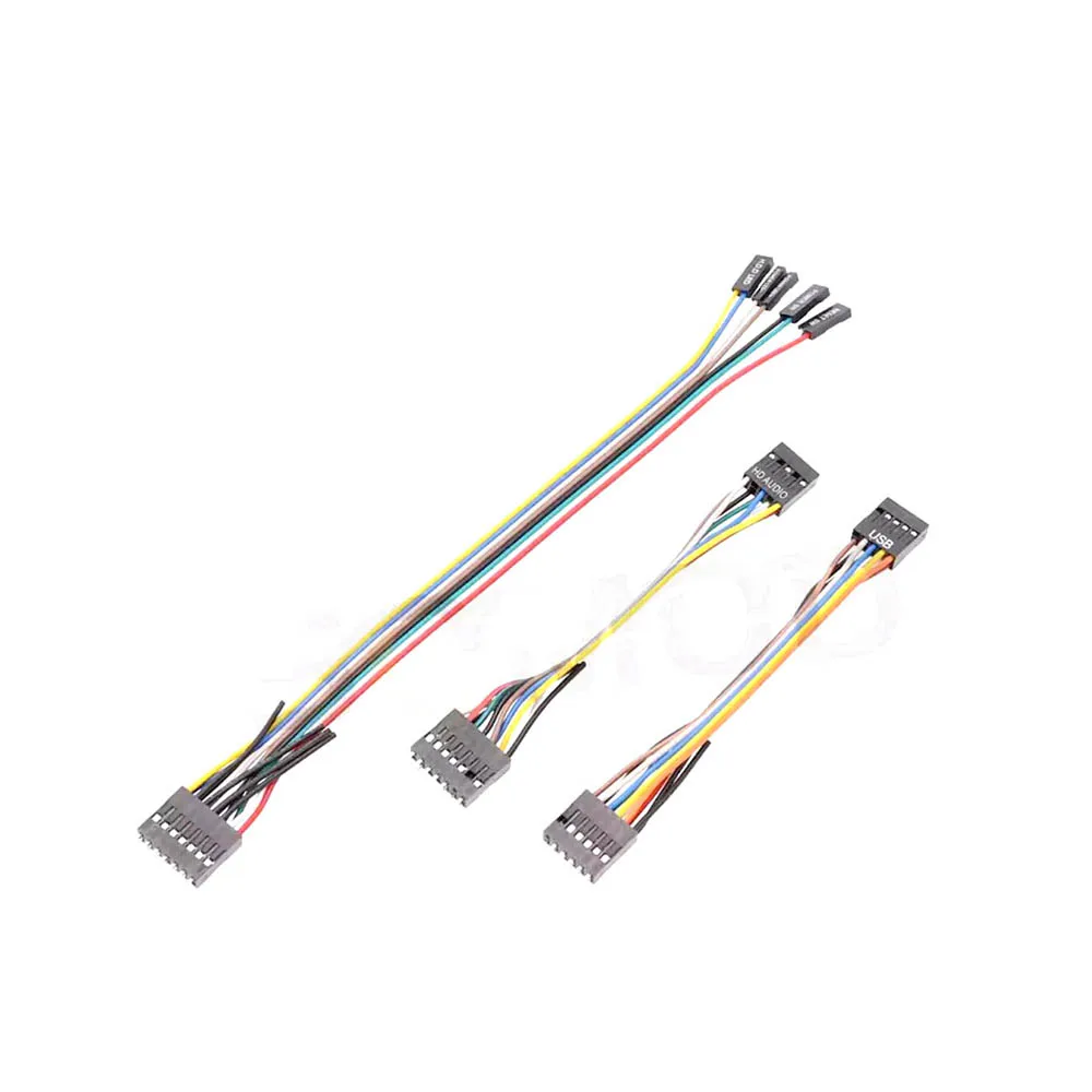 Nuevo cable adaptador de placa base de ordenador 8 pines 9 pines a 11 pines 13 pines cable de conexión de interruptor de Audio usb para línea de chasis Lenovo